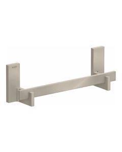 Axor 42613820 Universal Rectangular 12" Width Wall Mounted Metal Towel Bar in Brushed Nickel