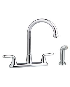 American Standard 4275551.002 Colony Widespread Kitchen Faucet With Sidespray in Polished Chrome