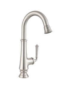 American Standard 4279410.075 Delancey Filtering Pullout Spray Single Hole Bar Faucet in Stainless Steel