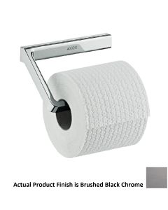 Axor 42846340 Universal Softsquare Wall Mounted Toilet Paper Holder without Cover in Brushed Black Chrome