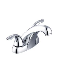 Gerber G0043010 Viper 1.2 GPM 2 Handle Centerset Lavatory Faucet with 50/50 Touch Down Drain in Polished Chrome