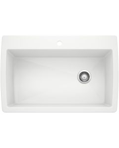 Blanco 440195 Diamond Super Single Dual Mount Kitchen Sink in White