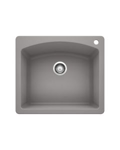 Blanco 440209 Diamond Single Bowl Dual Mount Kitchen Sink in Metallic Gray
