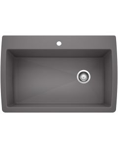Blanco 441467 Diamond Super Single Dual Mount Kitchen Sink in Cinder