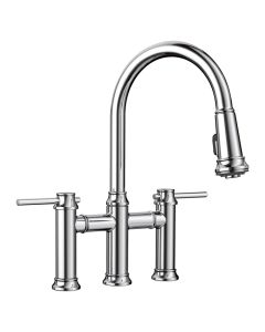 Blanco 442504 Empressa Pull-Down Bridge Faucet 1.5 GPM in Chrome
