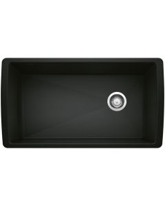 Blanco 442916 Diamond Super Single Bowl Undermount Kitchen Sink in Coal Black