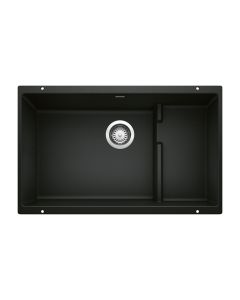Blanco 442934 Precis Cascade Super Single Undermount Kitchen Sink with Colander in Coal Black