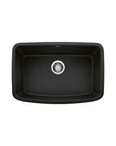 Blanco 442941 Valea 27" Single Bowl Undermount Kitchen Sink in Coal Black