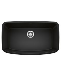Blanco 442942 Valea Super Single Bowl Undermount Kitchen Sink in Coal Black