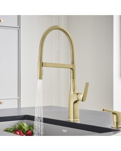 Blanco 442984 Rivana Semi-Pro Kitchen Faucet 1.5 GPM in Satin Gold