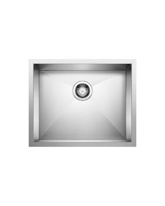 Blanco 443050 Quatrus 22" L X 18" W X 9" H Rectangular Undermount Stainless Steel Single Bowl Kitchen Sink in Stainless Steel Brushed