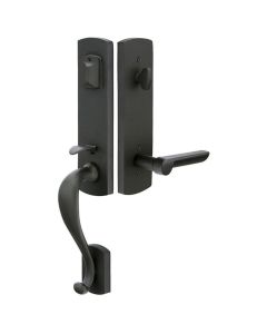 Emtek 451822DLHMB Tubular Entry Sets Sgl Cyl, Logan Tub Ent, Durango Lever, Lh In Medium Bronze Patina