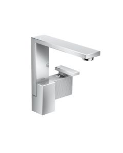 Axor 46021001 Edge 1.2 GPM Single Hole Centerset Bathroom Faucet 190 Diamond Cut without Drain Assembly in Polished Chrome