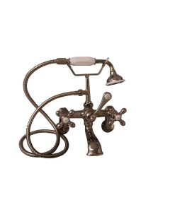 Barclay 4602-MC-PN Elephant Spout Hand Shower w/ Swvl Mounts Cross Handle in Polished Nickel