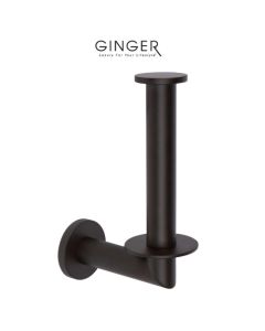 Ginger 4607/MB Kubic Single Post Spare Tissue Paper Holder in Matte Black