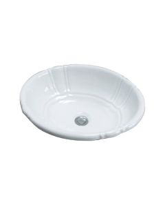 Barclay 4-710WH Lisbon 17.37" Length Drop-In Bathroom Sink in White (Drain Sold Separately)