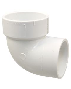 PVC DWV LP333-030 3" Vent Street Elbow 90° (Hub × Spg)