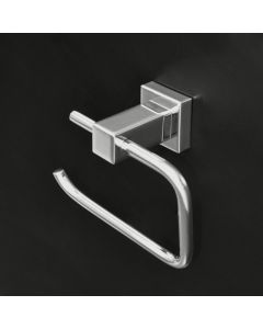 Lacava 4908-CR Kubista Wall-mount 6 1/8"W toilet paper holder made of chrome plated brass. in Polished Chrome