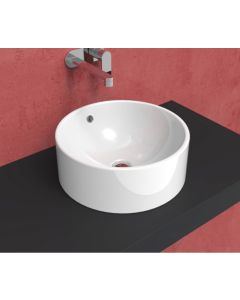 Flaminia 5050/42C-W Twin Countertop Basin with Overflow and No Faucet Hole in White (Pedestal Sold Separately)