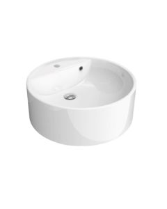 Flaminia 5050/A-W Twin Set 52 Countertop Basin with Overflow & Single Faucet Hole in White