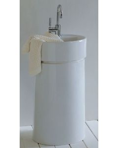 Flaminia 5050/COLP-W Twin Ceramic Pedestal in White (Basin Sold Separately)