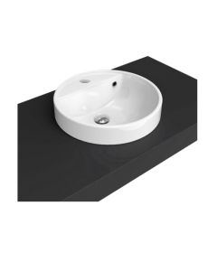 Flaminia 5055/42-W Twin Set 42 Recessed Basin with Overflow & Single Faucet Hole in White