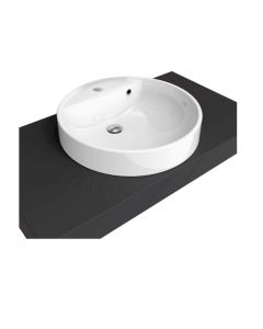 Flaminia 5055-W Twin Set 52 Recessed Basin with Overflow & Single Faucet Hole in White