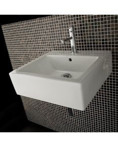 Lacava 5062-03-001 Aquamedia Wall-Mount Or Above-Counter Porcelain Lavatory