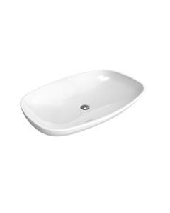 Flaminia 5080-W Nuda 85 33.85" W X 22.8" L X 7.08" H Countertop Wall Hung Basin without Overflow & No Faucet Hole in White