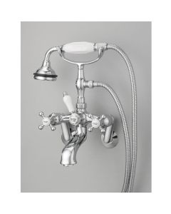 Cheviot 5100-AB 5100 SERIES Wall-Mount Tub Filler - Cross Handles - Porcelain Accents
