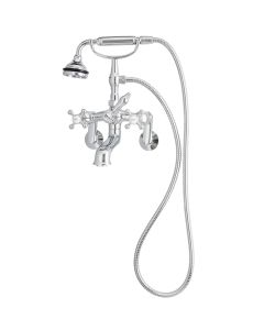 Cheviot 5115-CH 5100 SERIES Wall-Mount Tub Filler - Cross Handles - Metal Accents