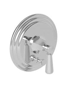 Newport Brass 5-1232BP/26 Balanced Pressure Tub & Shower Diverter Plate With Handle Polished Chrome Metropole