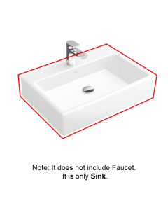 Villeroy and Boch 5135u4s3 Washbasin Surface Mounted in White Alpin
