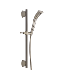 Delta 51579-SS Universal Showering Components 1.75 GPM H2OKinetic® Single-Setting Slide Bar Hand Shower in Stainless