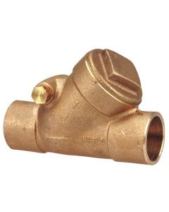 Nibco NJ7K00E NIBCO S-433-Y Cast Bronze Check Valve, Silent Check, Class 150, PTFE Seat, 2-1/2" Female Solder Cup