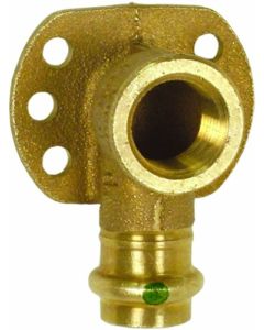 Viega 79195 ProPress Zero Lead Bronze 90-Degree Elbow Drop with Wall Plate with Female 3/4-Inch by 3/4-Inch P x Female NPT