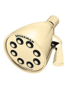Speakman S-2251-PB Signature Icon Anystream High Pressure Adjustable Solid Brass Shower Head, Polished Brass