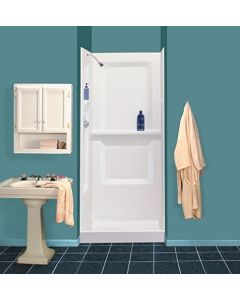 Mustee 732WHT mustee 732 white 3 pc. fiberglass walls 32x32