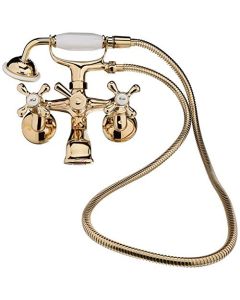 Kingston Brass KS265PB Clawfoot Tub Wall Mount Faucet, Polished Brass
