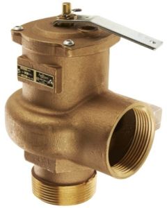 Conbraco 14-206-08 Bronze Pressure Relief Valve, Steam, 15 PSI, 2 1/2" NPT Male x Female