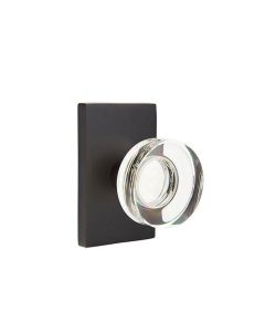 Emtek 5209MDCUS15 Privacy, Disk Rosette, Modern Disc Crystal Knob in Satin Nickel