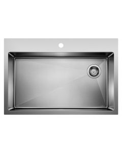 Blanco 524221 Quatrus R15 Super Single Dual Mount Kitchen Sink in Refined Brushed