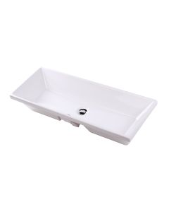 Lacava 5258-001 AQUASEI Self-Rimming Porcelain Under-counter Bathroom Sink with an Overflow in White