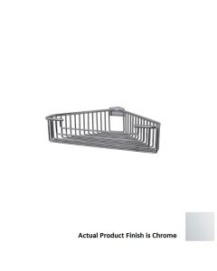 Valsan 53442CR Essentials Detachable Corner Basket, Round Profile, Large in Chrome