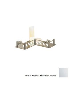 Valsan 53606CR Essentials L-Shaped Shower Shelf, Braga Backplate in Chrome