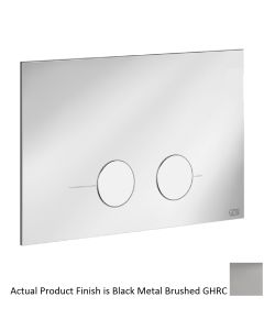 Gessi 54611#126 Dual Flush Actuator Plate Compatible with Geberit Sigma 8 & 12 in Black Metal Brushed GHRC