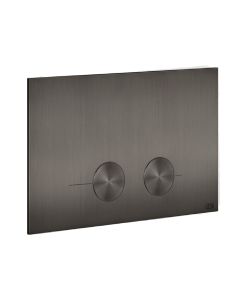 Gessi 54611#707 Dual Flush Actuator Plate Compatible with Geberit Sigma 8 & 12 in Black Metal Brushed PVD