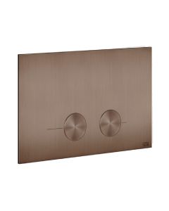 Gessi 54611#708 Dual Flush Actuator Plate Compatible with Geberit Sigma 8 & 12 in Copper Brushed PVD