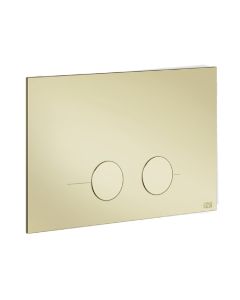 Gessi 54611#710 Dual Flush Actuator Plate Compatible with Geberit Sigma 8 & 12 in Brass PVD
