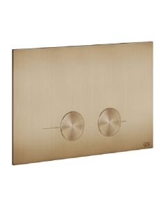 Gessi 54611#726 Dual Flush Actuator Plate Compatible with Geberit Sigma 8 & 12 in Warm Bronze Brushed PVD